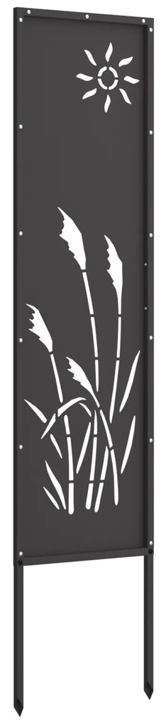 vidaXL Οθόνη Ιδιωτικότητας Κήπου Μαιανδρικό σχέδιο Μαύρο 32 χ 140 εκ