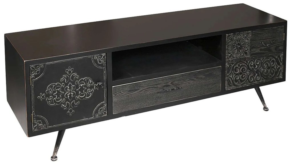 Έπιπλο Τηλεόρασης SAZ213 Black 150x40x55,5cm Espiel Ξύλο