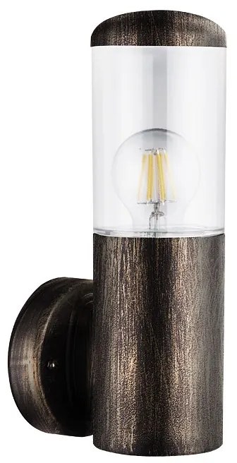 Adeleq Απλίκα Pc Κύλινδρος Up Φ91Mm H30Cm Ντουί Ε27 Ip44 Ρουστίκ 9-9171