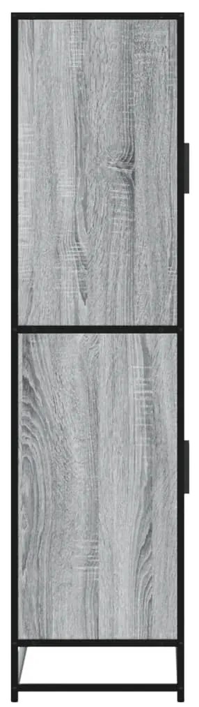 vidaXL Highboard Γκρι Sonoma 68x35x139 cm Ξύλινο μηχανουργικό ξύλο