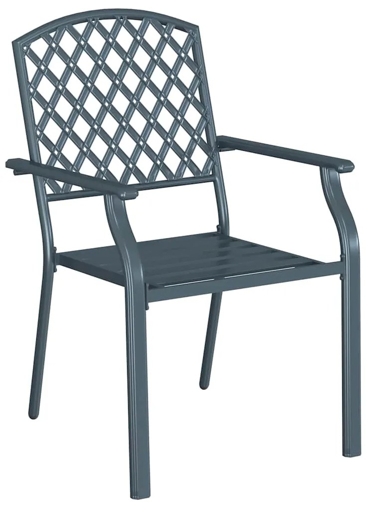 vidaXL Καρέκλα 4 pcs Ανθρακί 56 x 65 x 89εκ Ατσάλι