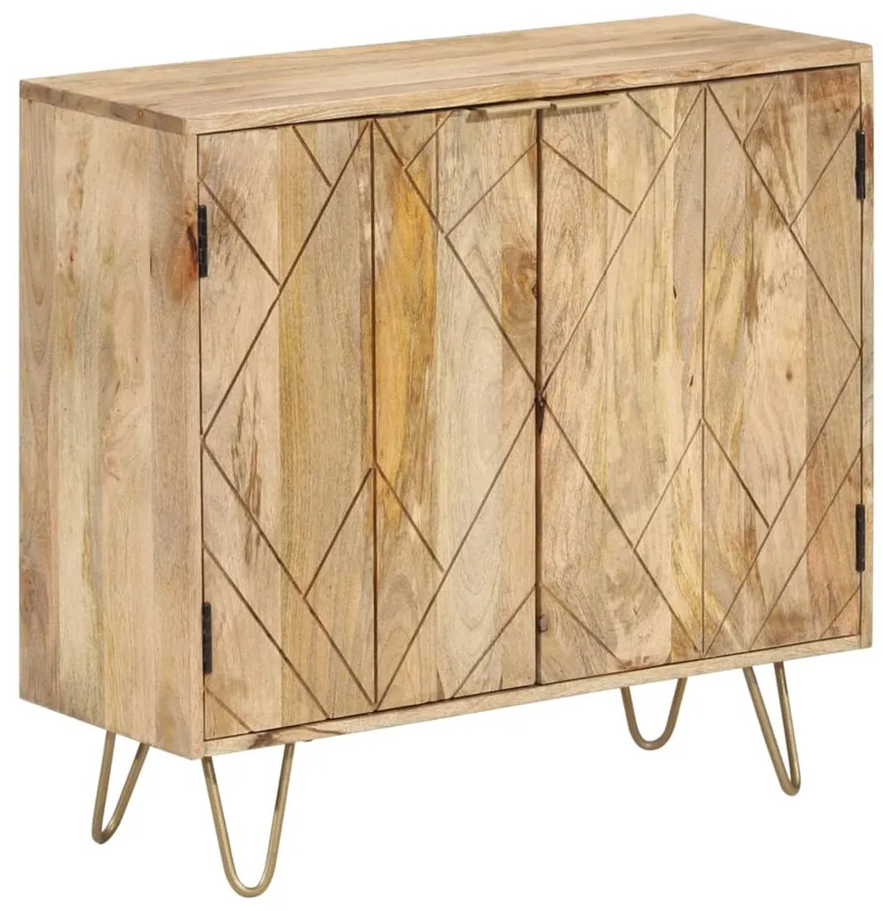 vidaXL Ντουλάπι 80 x 30 x 75 εκ. από Μασίφ Ξύλο Μάνγκο