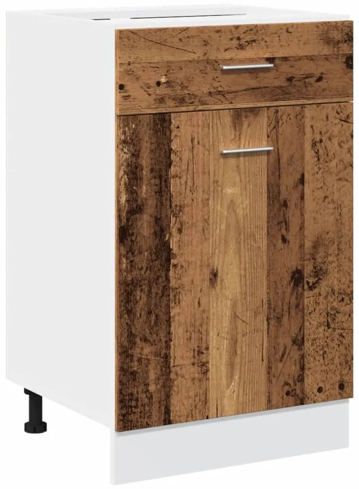 vidaXL Ντουλάπι με Συρτάρι Lyon Μαύρο 50x46x81,5 εκ. Επεξ. Ξύλο