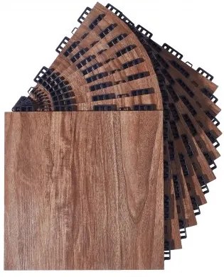 Gym Flooring Set 9 PCS Interlocking PP+PVC Puzzle Rubber Tiles