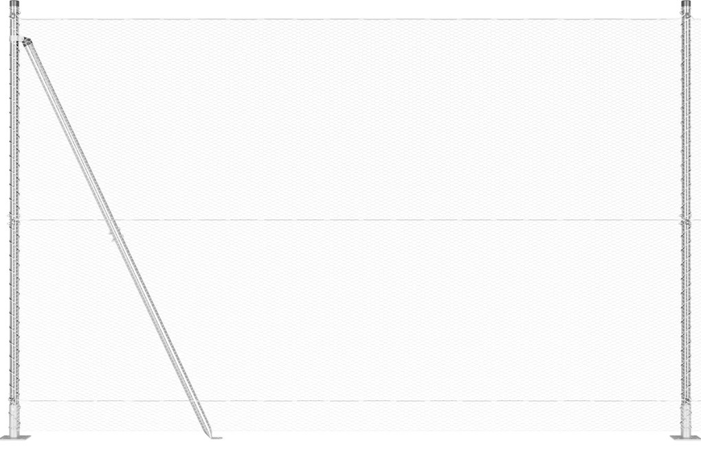 vidaXL Εξάγωνο Φράγμα 1.6x50 μ Γαλβανισμένο Ατσάλι