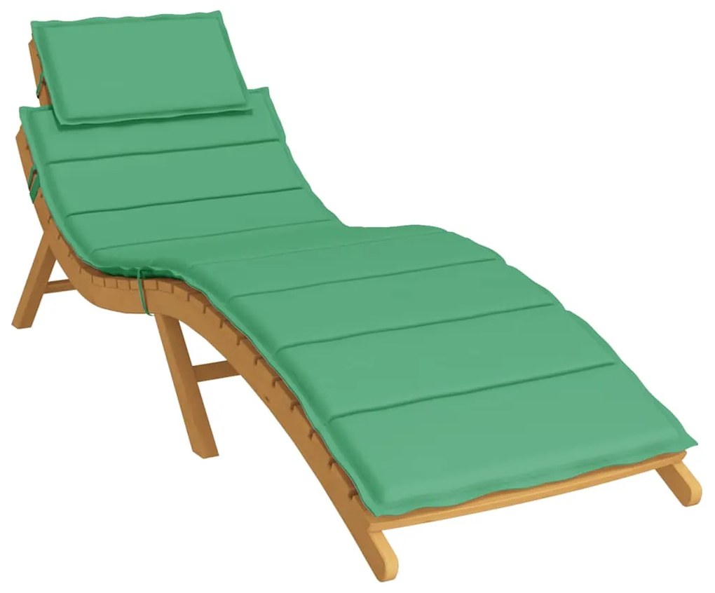 vidaXL Μαξιλάρι Ξαπλώστρας Πράσινο 186x58x4 εκ. από Ύφασμα Oxford