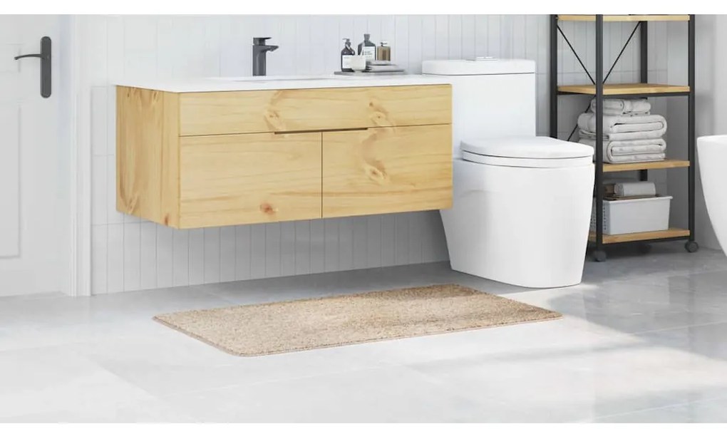 vidaXL Πατάκι μπάνιου Κρεμ 70 x 120 cm Πολυπροπυλένιο