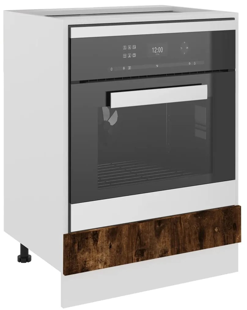 vidaXL Ντουλάπι Φούρνου "Riga" Καπνιστή Δρυς 60x46x81,5 εκ. από Τεχνητό Ξύλο