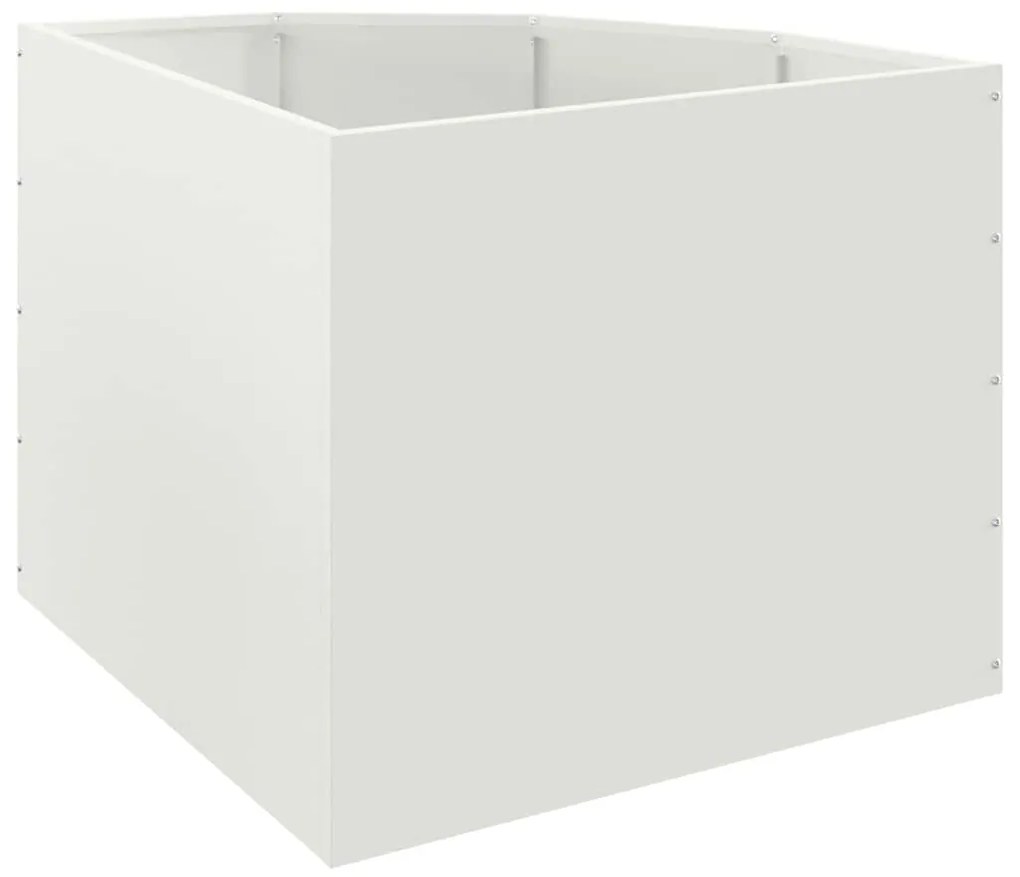 vidaXL Γωνιακό Ροδόδεντρο Λευκό 60 x 60 x 50 εκ Ατσάλι