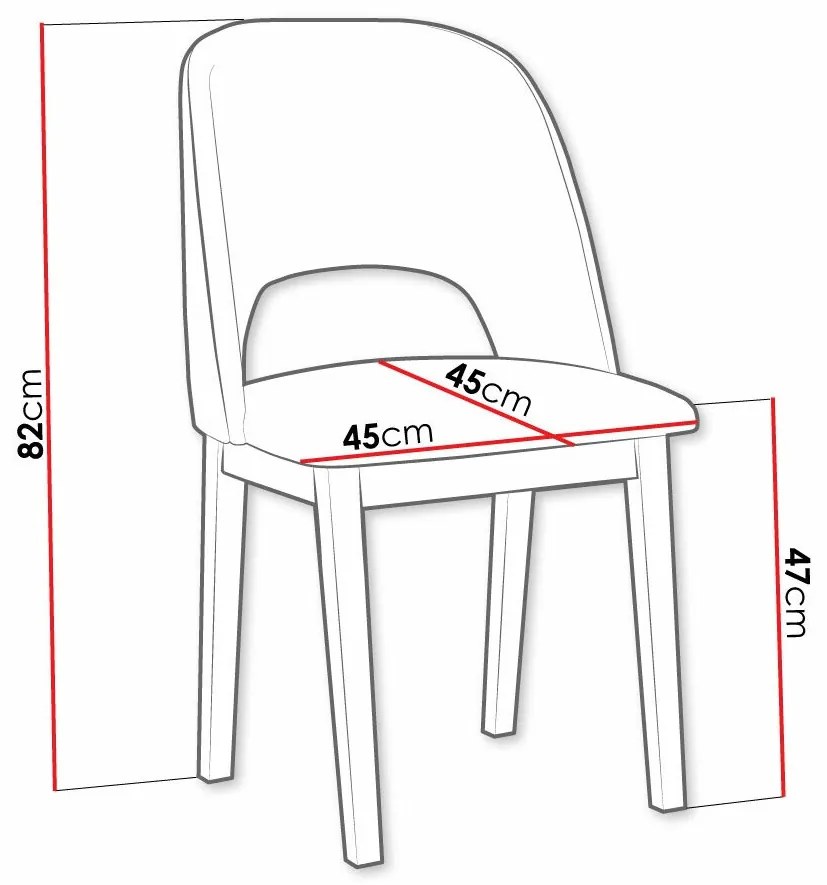 Καρέκλα Victorville 333, Μαύρο, Καφέ, 82x45x45cm, 6 kg, Ταπισερί, Ξύλινα, Ξύλο: Οξιά | Epipla1.gr