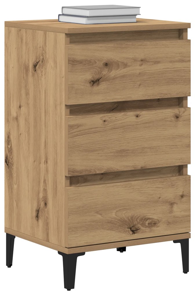 vidaXL Κομοδίνο Καλλιτέχνη Δρυς 40x35x70 εκ Επεξεργασμένο Ξύλο