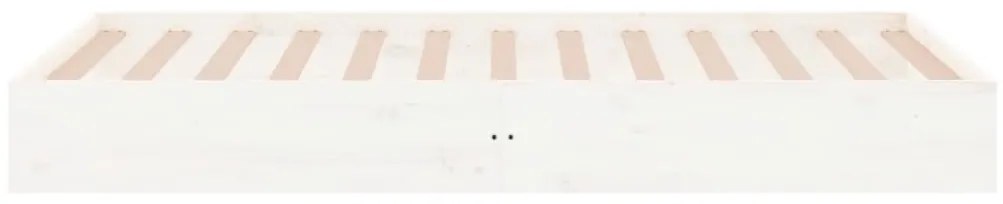 vidaXL Πλαίσιο Κρεβατιού Λευκό 100 x 200 εκ. από Μασίφ Ξύλο