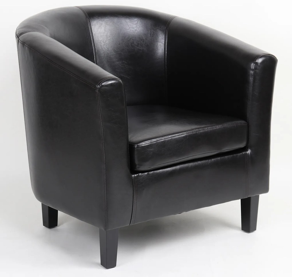 Πολυθρόνα ArteLibre FIORELLA Καφέ PU 73x69x75cm