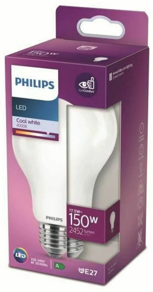 Λάμπα LED Philips D 150 W 17,5 W E27 2452 lm 7,5 x 12,1 cm (4000 K)