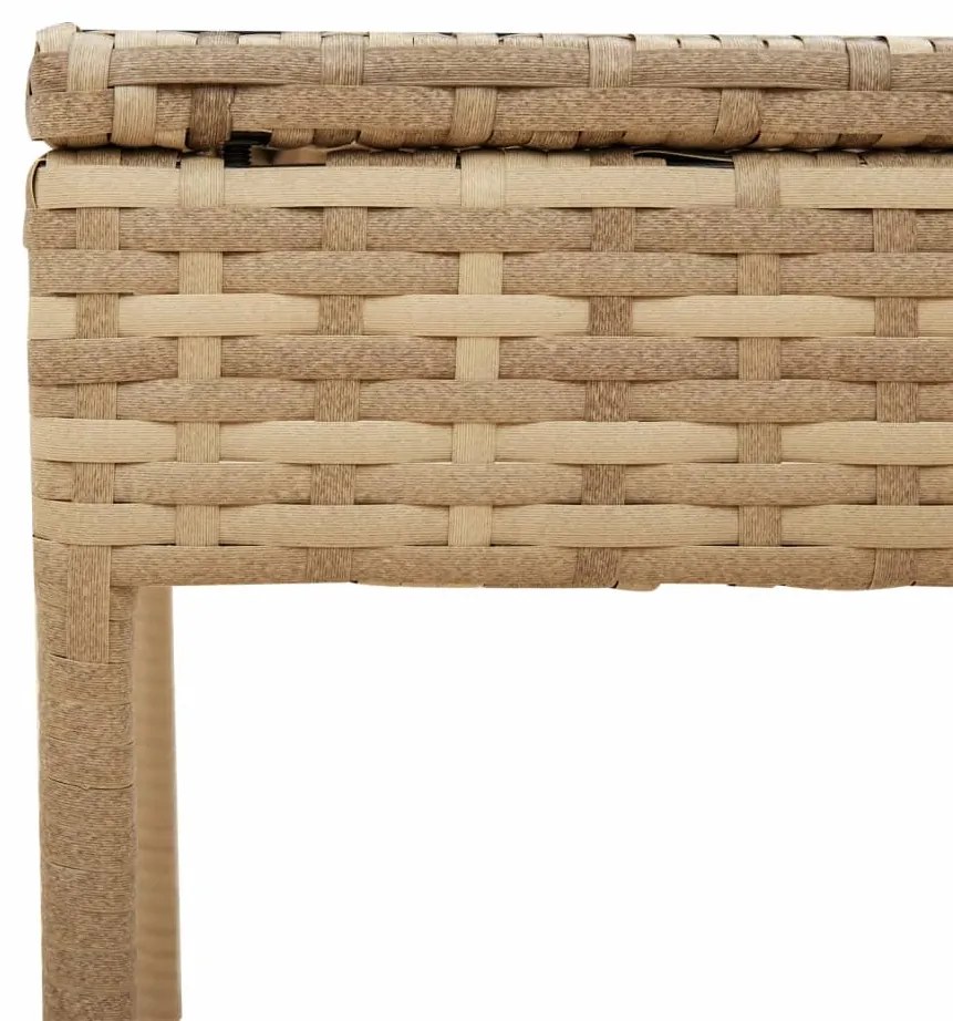 Ξαπλώστρες 2 Τεμ. Μπεζ Συνθ. Ρατάν με Σκίαστρα και Τραπεζάκια 3261572