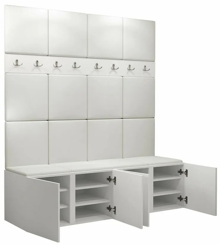Σετ διαδρόμου Hartford 268, 186x168x46cm, 27 kg, Γραφίτης, Πλαστικοποιημένη μοριοσανίδα, Ταπισερί, Εντοιχισμένη, Τοίχου | Epipla1.gr