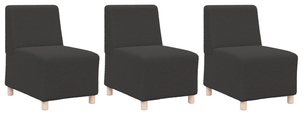 vidaXL Καθίσμα Σαλονιού 3 pcs Σκούρο γκρι 55 x 74 x 82 εκ. Βελούδο