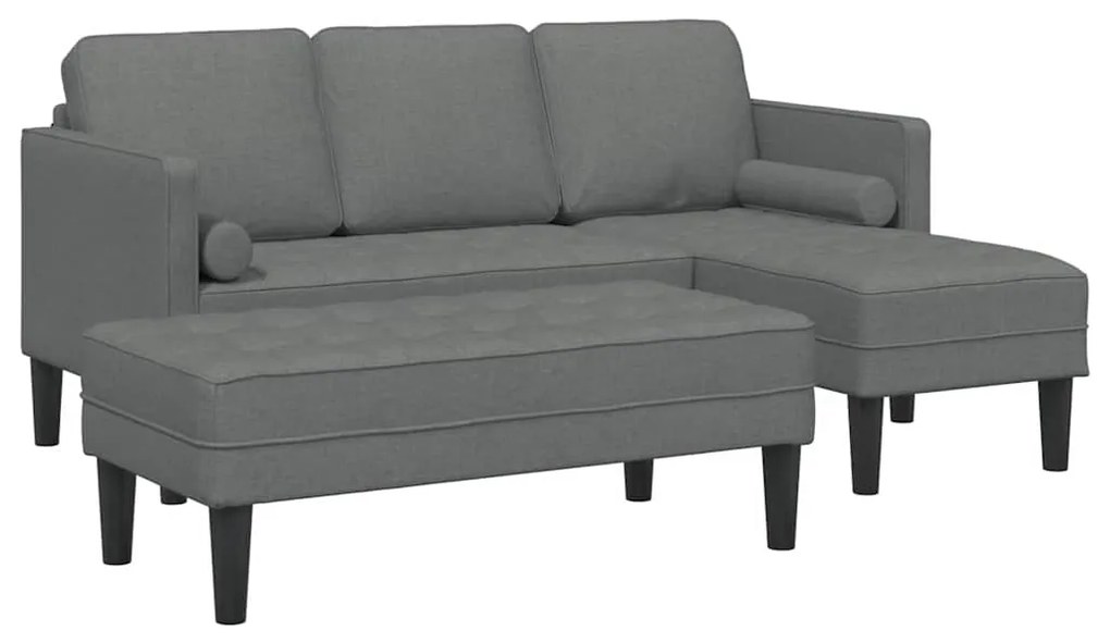 vidaXL Σετ Καναπέ 2 pcs Σκούρο γκρι 173 x 131 x 67 εκ ύφασμα