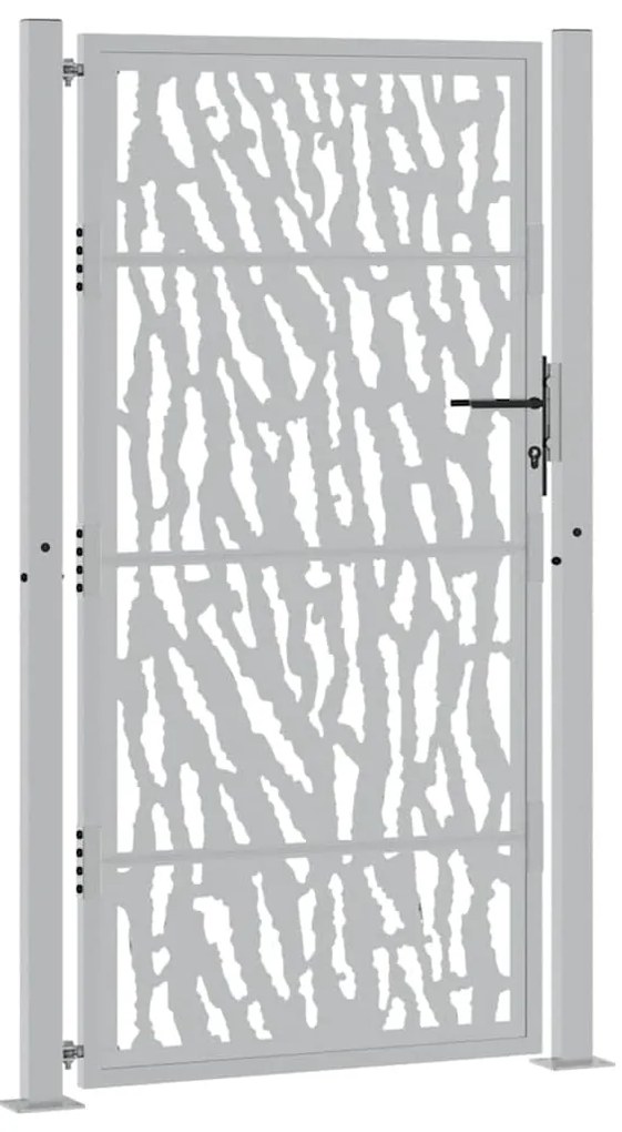 vidaXL Πύλη κήπου 105x180 cm από διαβρωμένο χάλυβα με σχέδιο ίχνος
