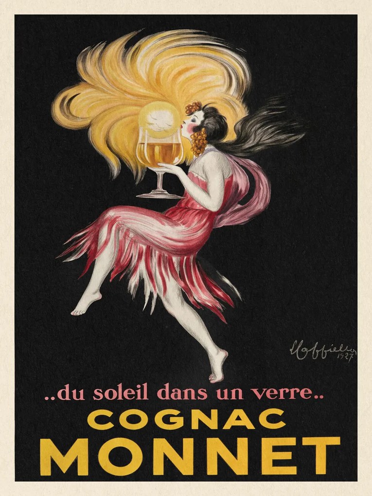 Εκτύπωση έργου τέχνης Cognac Monnet (Vintage Alcohol Ad) - Leonetto Cappiello, (30 x 40 cm)