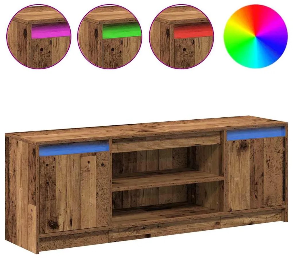 vidaXL Ντουλάπι TV Καφέ 139.5 x 34 x 50 εκ Επεξεργασμένο ξύλο