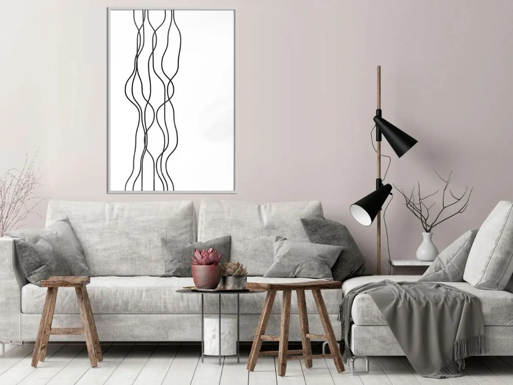 Αφίσα - Wavy Lines - 20x30 - Χρυσό - Χωρίς πασπαρτού