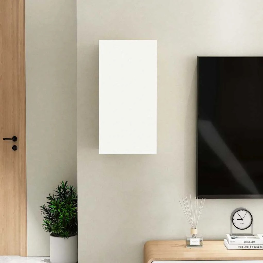 vidaXL Έπιπλο Τηλεόρασης Λευκό & Sonoma Δρυς 30,5x30x60εκ. Επεξ. Ξύλο