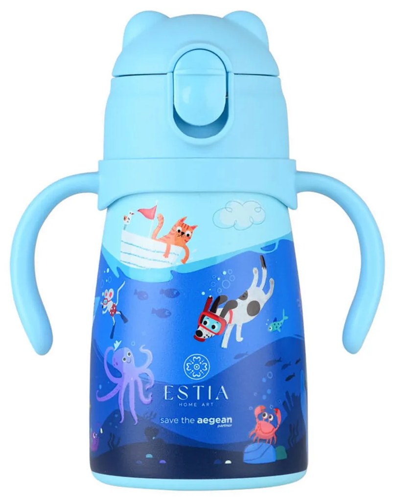 Παγούρι - Θερμός 300ml Με Καλαμάκι Estia Save The Aegean Ocean Play 01-33170
