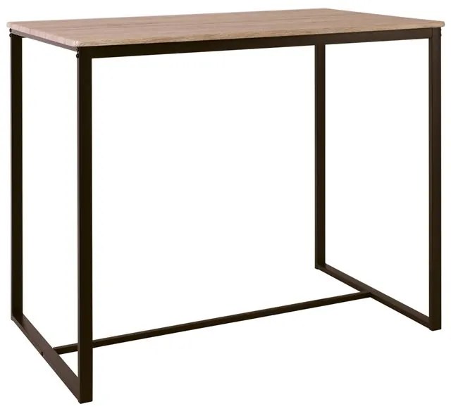 HENRY Τραπέζι BAR Μέταλλο Βαφή Σκούρο Καφέ - Sonoma 100x60x86cm ΕΜ9795,1Τ