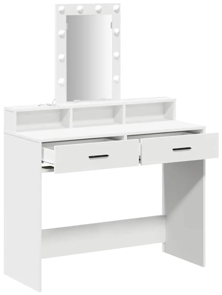 vidaXL Τραπέζι περιποίησης Λευκό 100 x 41 x 140 εκ. Επεξεργασμένο ξύλο