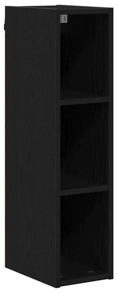 vidaXL Κρεμαστό ντουλάπι με αποθήκευση Μαύρη Οξυά 20 x 29,5 x 80 εκ.