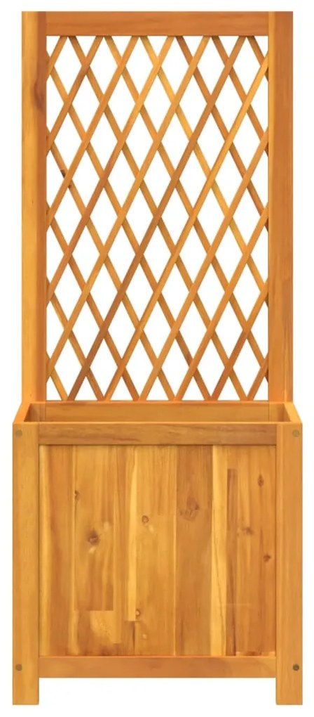 vidaXL Γλάστρα με Καφασωτό 55x29,5x132 εκ. Μασίφ Ξύλο Ακακίας