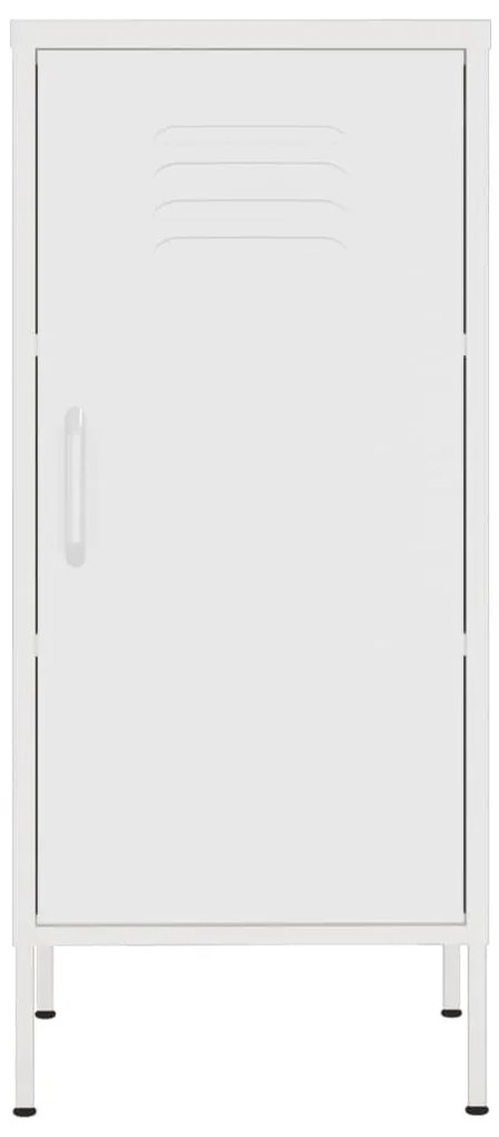 vidaXL Ντουλάπι Αποθήκευσης Λευκό 42,5x35x101,5 εκ. από Ατσάλι