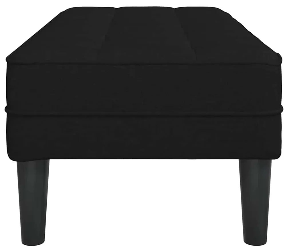 vidaXL παγκάκι με μαξιλάρι Μαύρο 113 x 57 x 39 εκ. ύφασμα