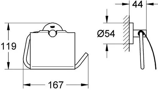 Χαρτοθήκη Grohe New Essentials με καπάκι-Ashmi Mat