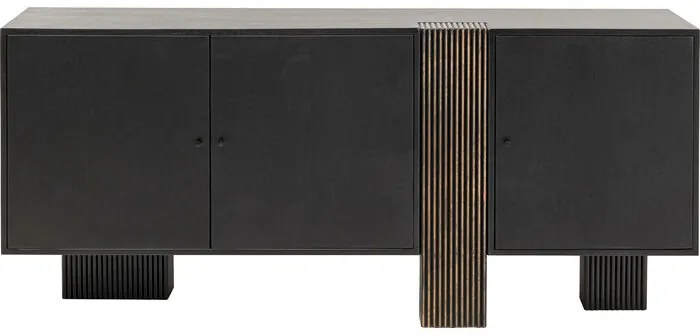 Μπουφές York  Ξύλινος Μαύρος 170x42x77εκ. - Μαύρο