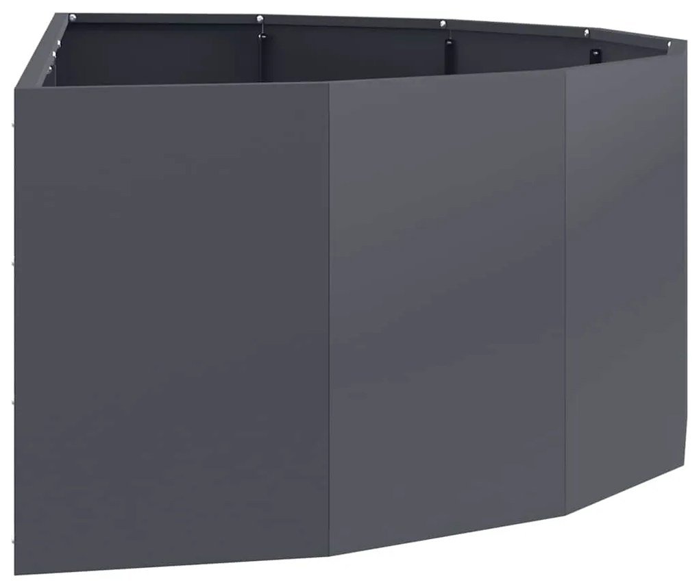 vidaXL Γλάστρα Ανθρακί 120 x 60 x 35 cm Ατσάλι