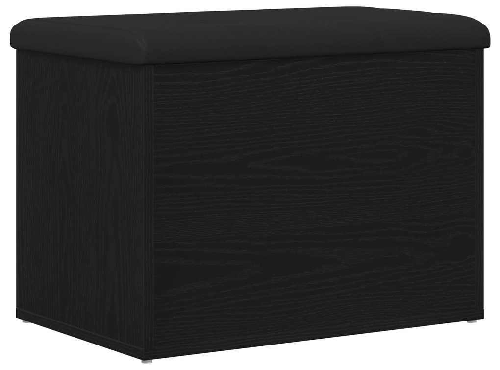vidaXL Παγκάκι αποθήκευσης Μαύρο Δρυς 60x40x45 εκ. Επεξεργασμένο Ξύλο