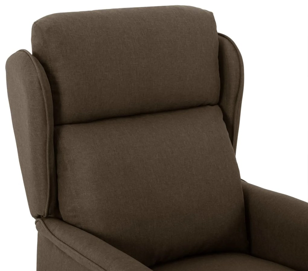 vidaXL Καρέκλα μασάζ Καφέ 67.5 x 93.5 x 101.5 εκ Ύφασμα & Αφρός