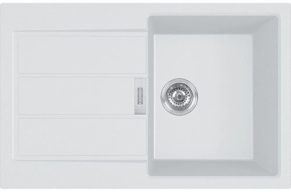 Franke Sirius 2.0 611-78 (500) Αντιστρεφόμενος Polar White Tectonite Νεροχύτης 45cm