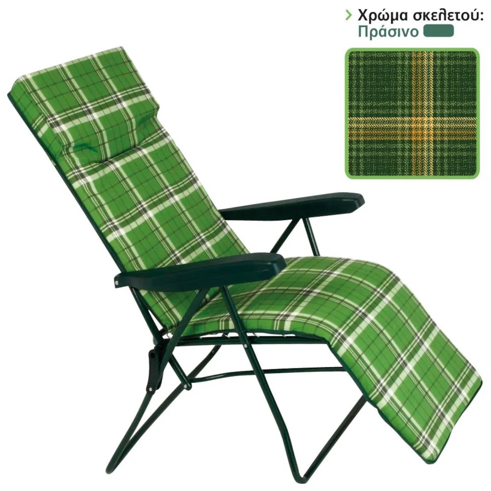 Πολυθρόνα Escape 6 Θέσεων Πράσινο Καρό Μαξιλάρι 15663