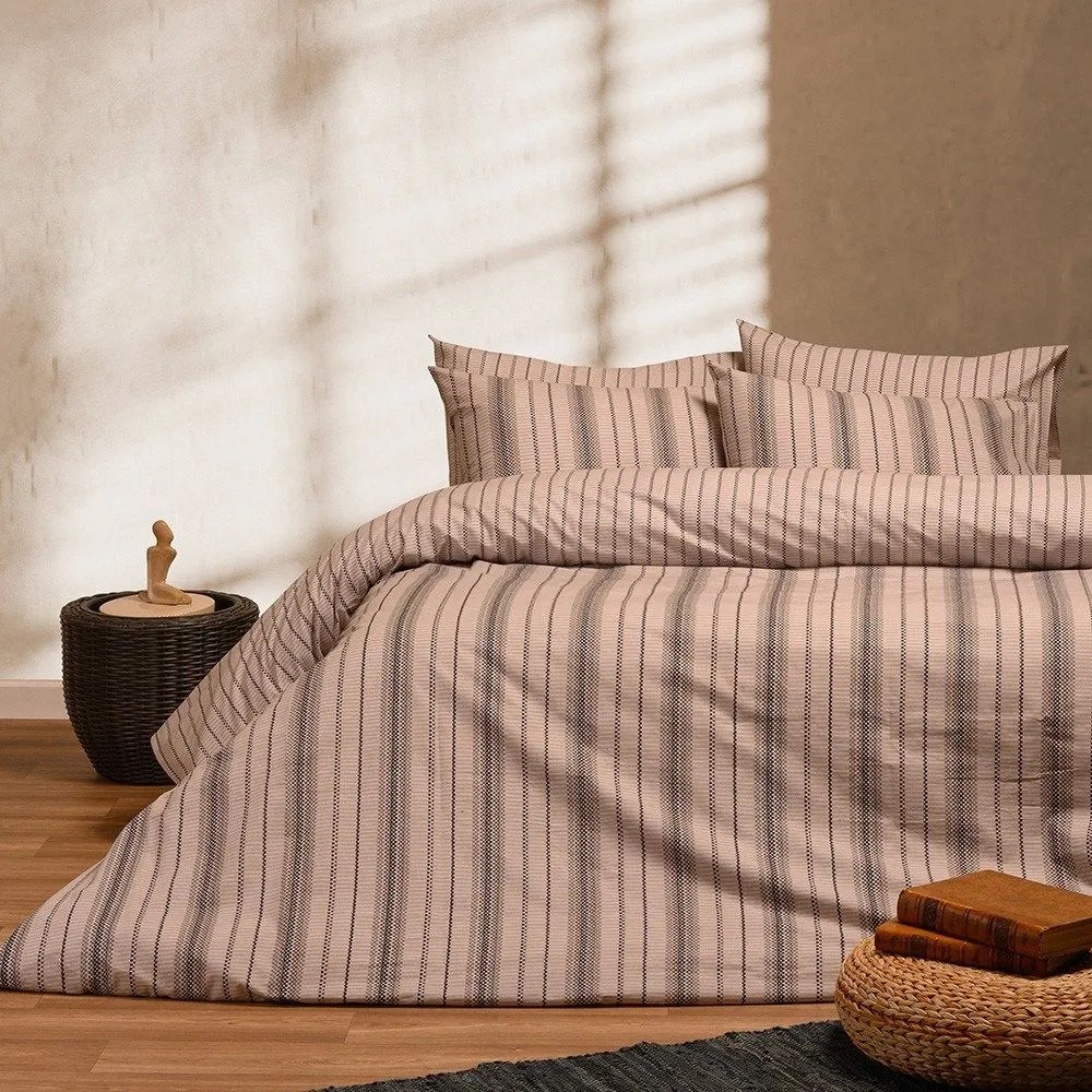 Σεντόνια Jun (Σετ 3τμχ) Grey Melinen Μονό 170x270cm 100% Βαμβάκι