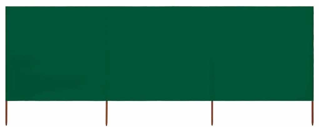 vidaXL Προστατευτικό Αέρα με 3 Πάνελ Πράσινο 400 x 80 εκ. Υφασμάτινο