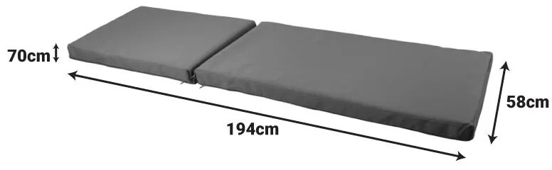 Μαξιλάρι Ξαπλώστρας Vertian Τextilene σε Μπέζ 194x58x20εκ. 194x58x20 εκ.