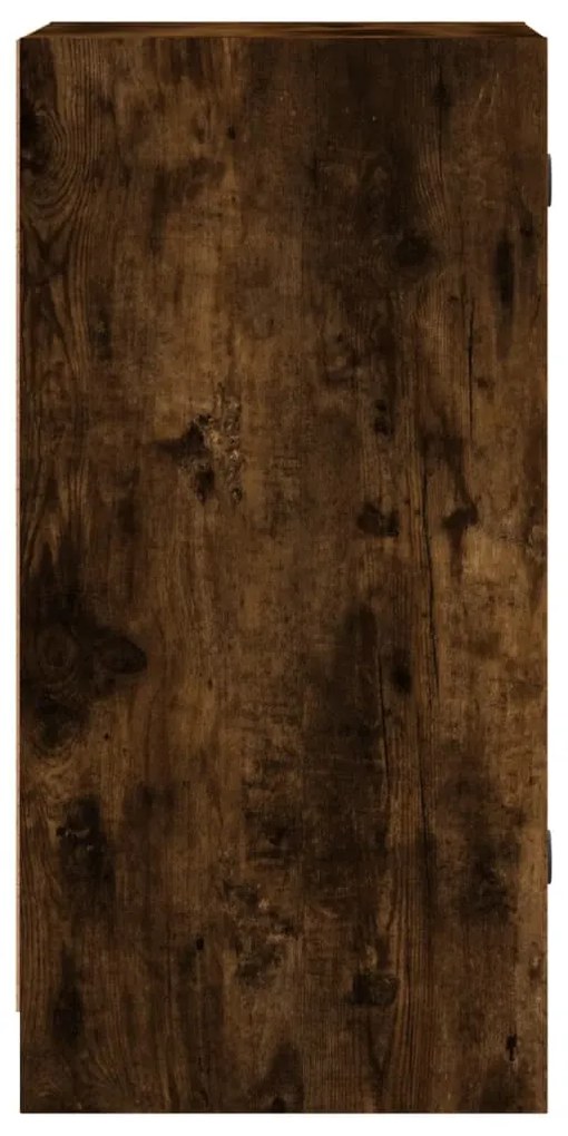 vidaXL Βοηθητικό Ντουλάπι Καπνιστή Δρυς 35x37x75,5 εκ. Γυάλινες Πόρτες