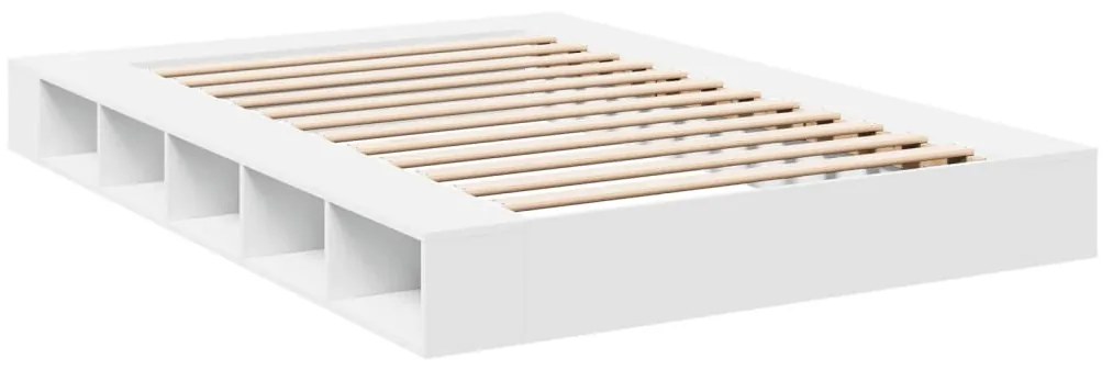vidaXL Πλαίσιο Κρεβατιού Λευκό 160x200 εκ. Επεξεργασμένο Ξύλο