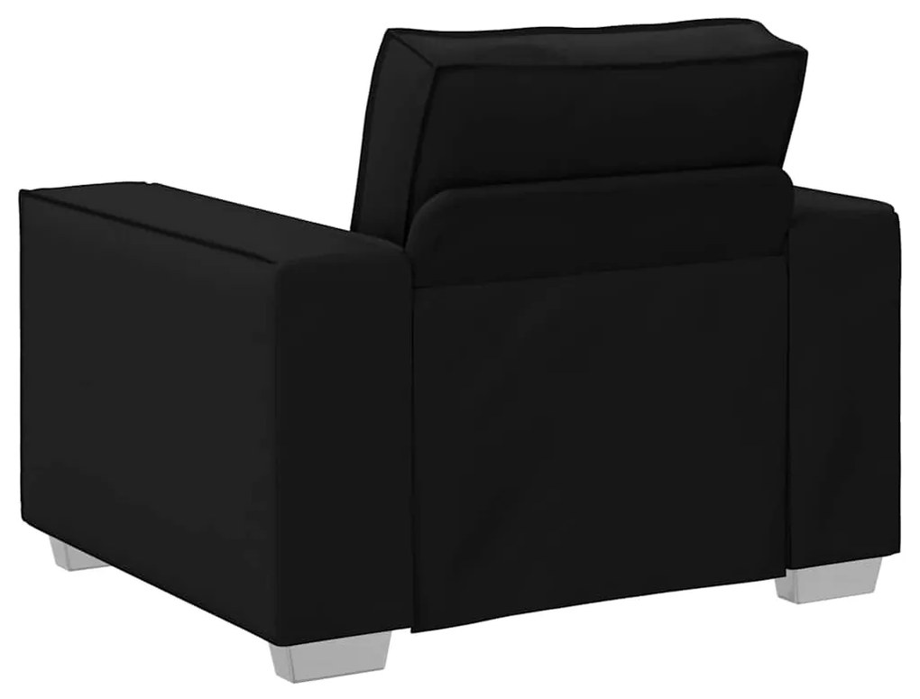 vidaXL Πολυθρόνα-καναπές με μαξιλάρι Μαύρο 99 x 78 x 84 εκ. Δερματίνη
