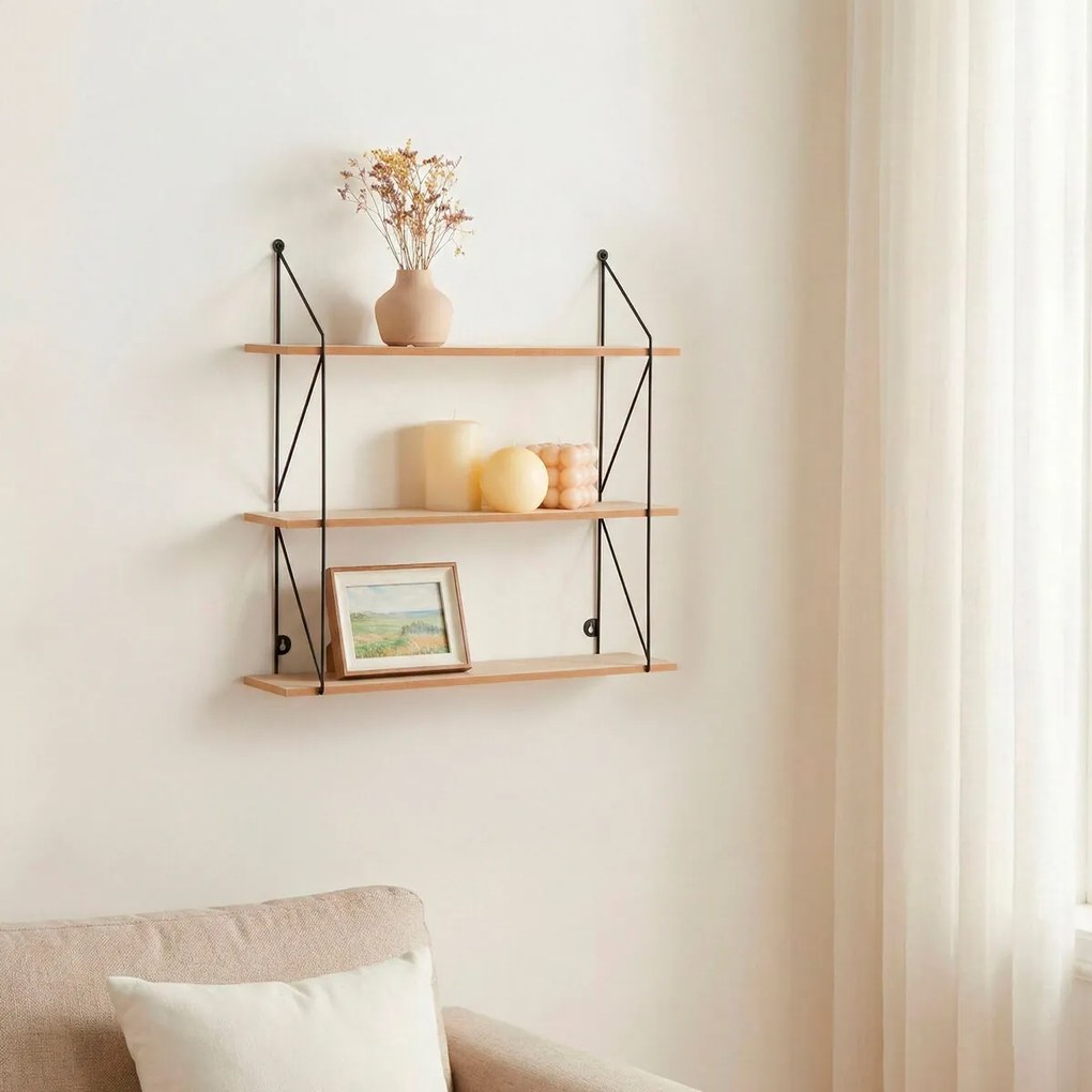 Ράφι παλτών Max Home Σίδερο Ξύλο MDF (4 Μονάδες)