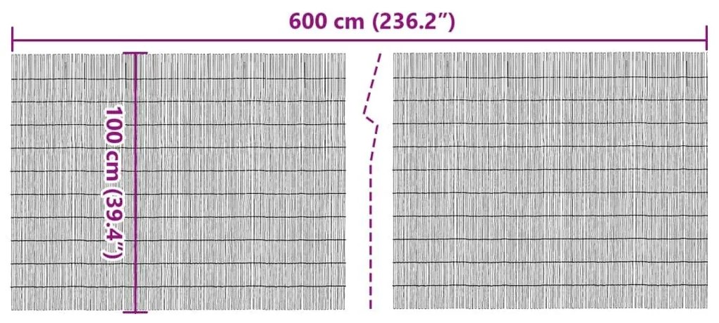 Καλαμωτή 600x100 εκ. Μπαμπού - Καφέ