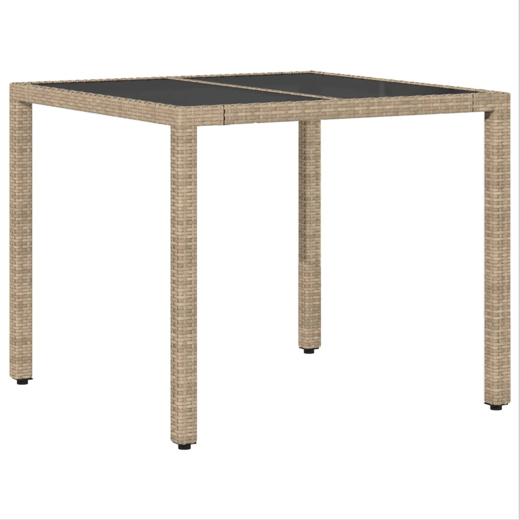 vidaXL Σέτ φαγητού για κήπο 5 pcs Μπεζ 90 x 90 x 75 cm